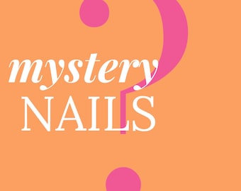 Mystery Nails | mystery box surprise nails gift pamper night treat yourself press on nails fake nails gel x extentions salon nails diy nails