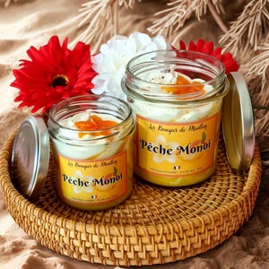 Gourmet peach monoi candle