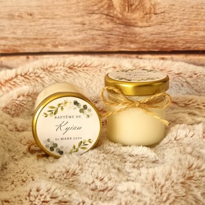 Mini personalized candle Baptism Birthday boy 40ml