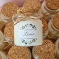 Mini personalized candle for Christening or Birthday for a boy, cork design, 50ml product logo