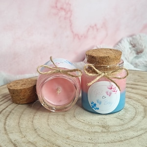 Mini personalized Baby shower candle cork model 50ml