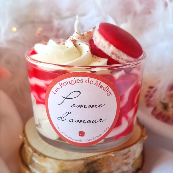 Bougie gourmande pomme d'amour 180g