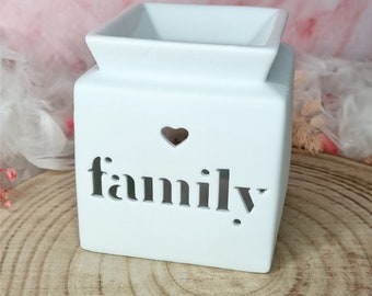 Maison FAMILY perfume burner in white ceramic