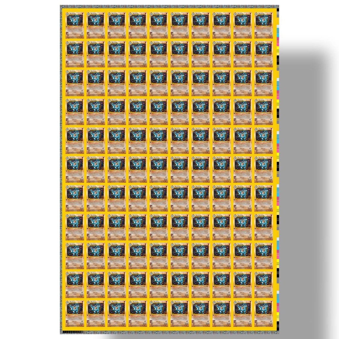 1st Edition Uncut Card Sheet Posters 1319 In. Shadowless Base Etsy