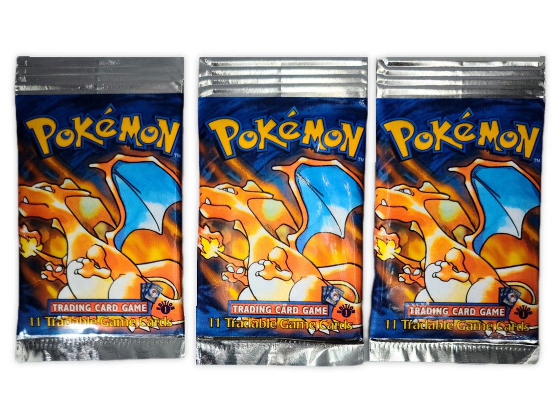 1st Edition Shadowless Base Set Booster Pack Sealed Display Etsy Israel