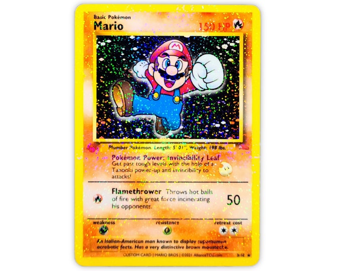 Mario Full Holo Custom Trading Card