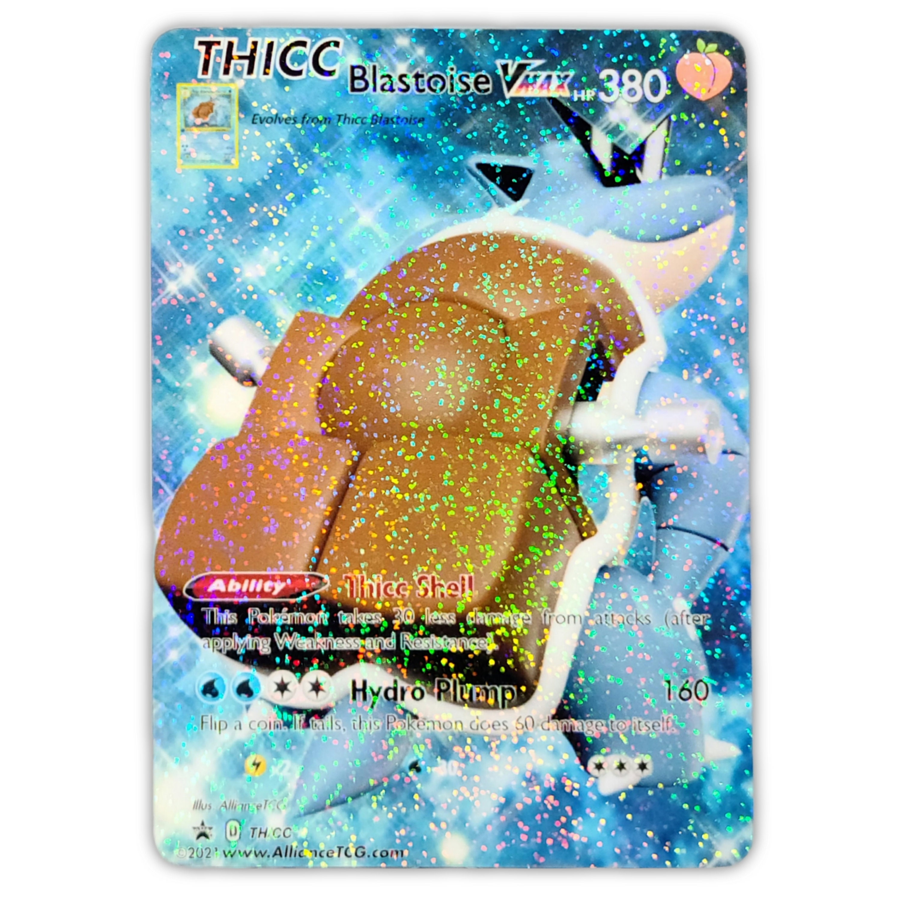 Thicc Mew VMAX Full Art Holo Custom Trading Card 
