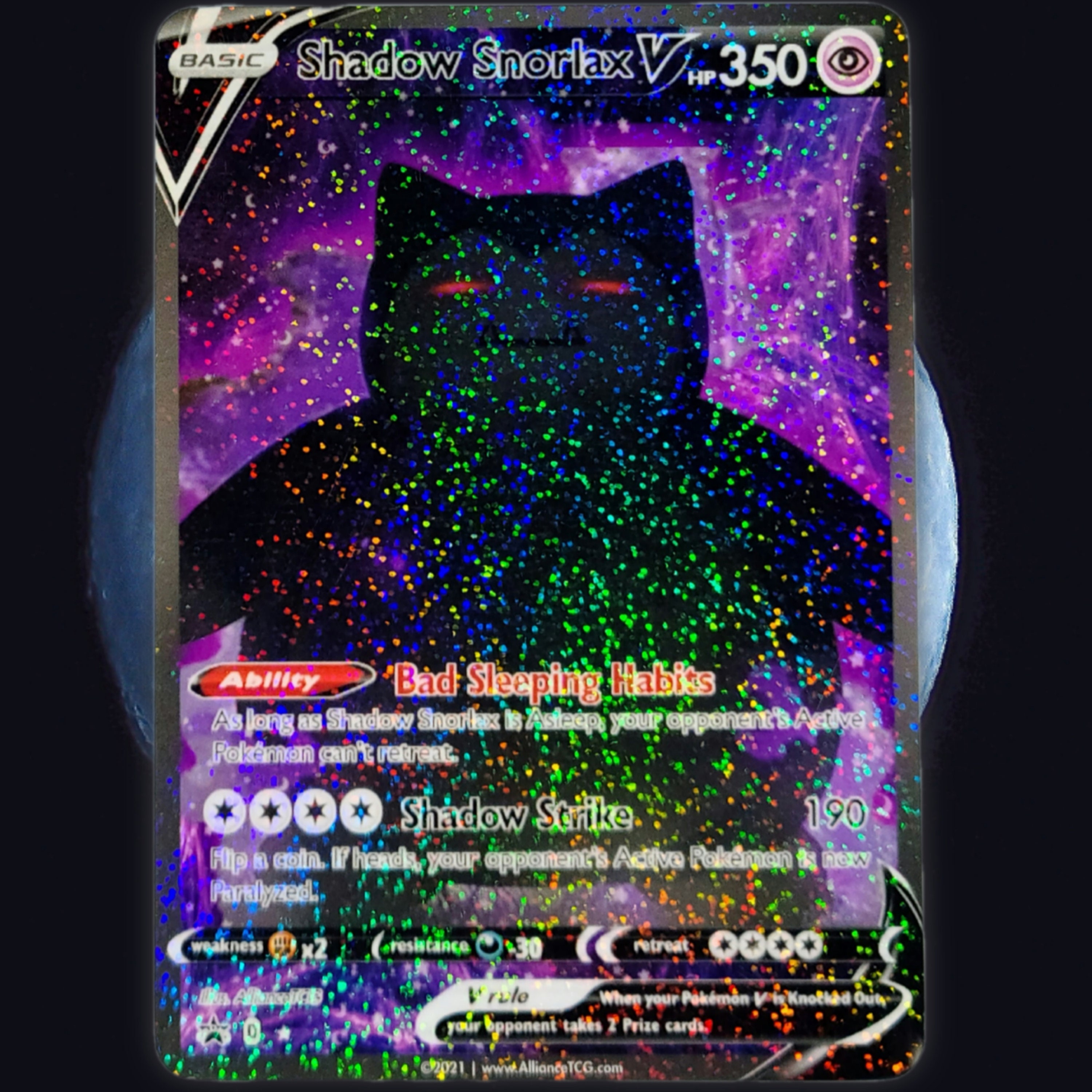 Shadow Snorlax V Full Art Holo Custom Trading Card - Etsy UK