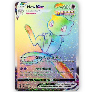 Mew VMAX 268/264 Fusion Strike Full Art Holo Rainbow Rare Proxy Card