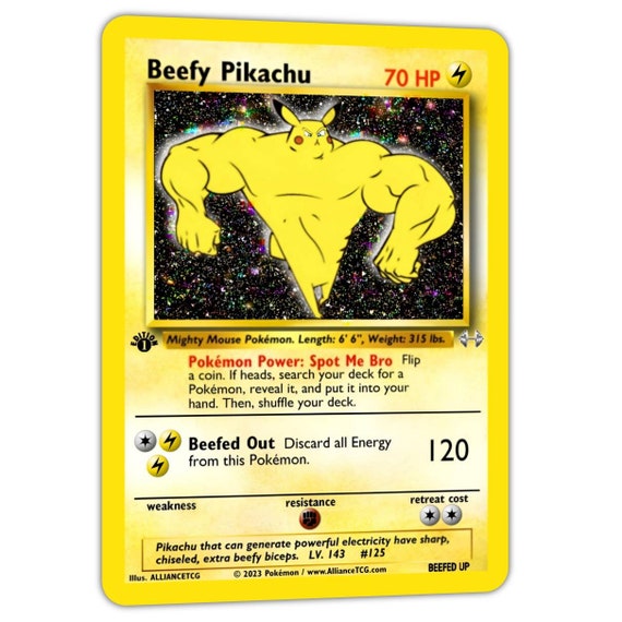 Zombie Pikachu VMAX Custom Full Art Holo Trading Card 