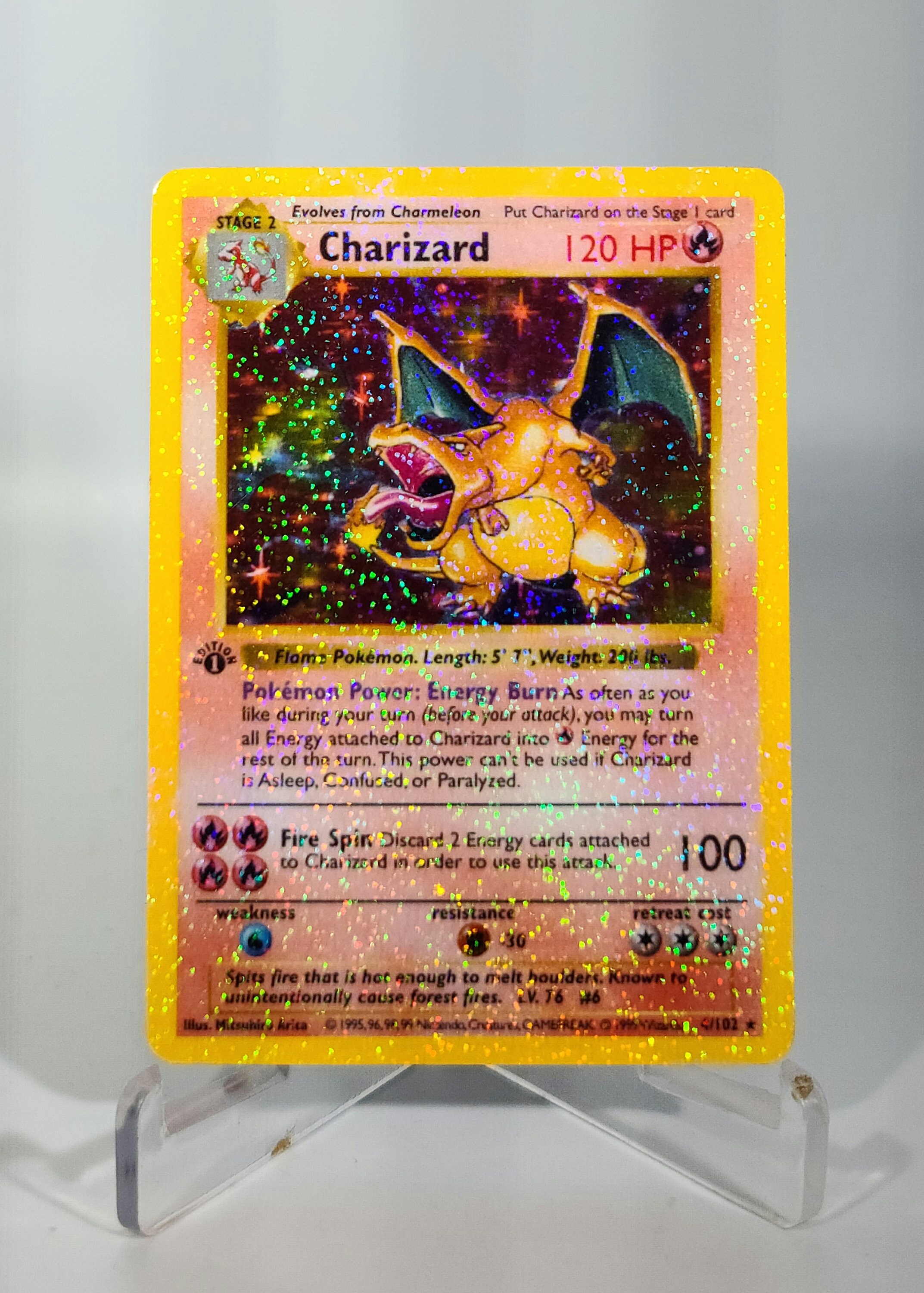 1st Edition Shadowless Charizard 4/102 Base Set Full Holo Etsy UK