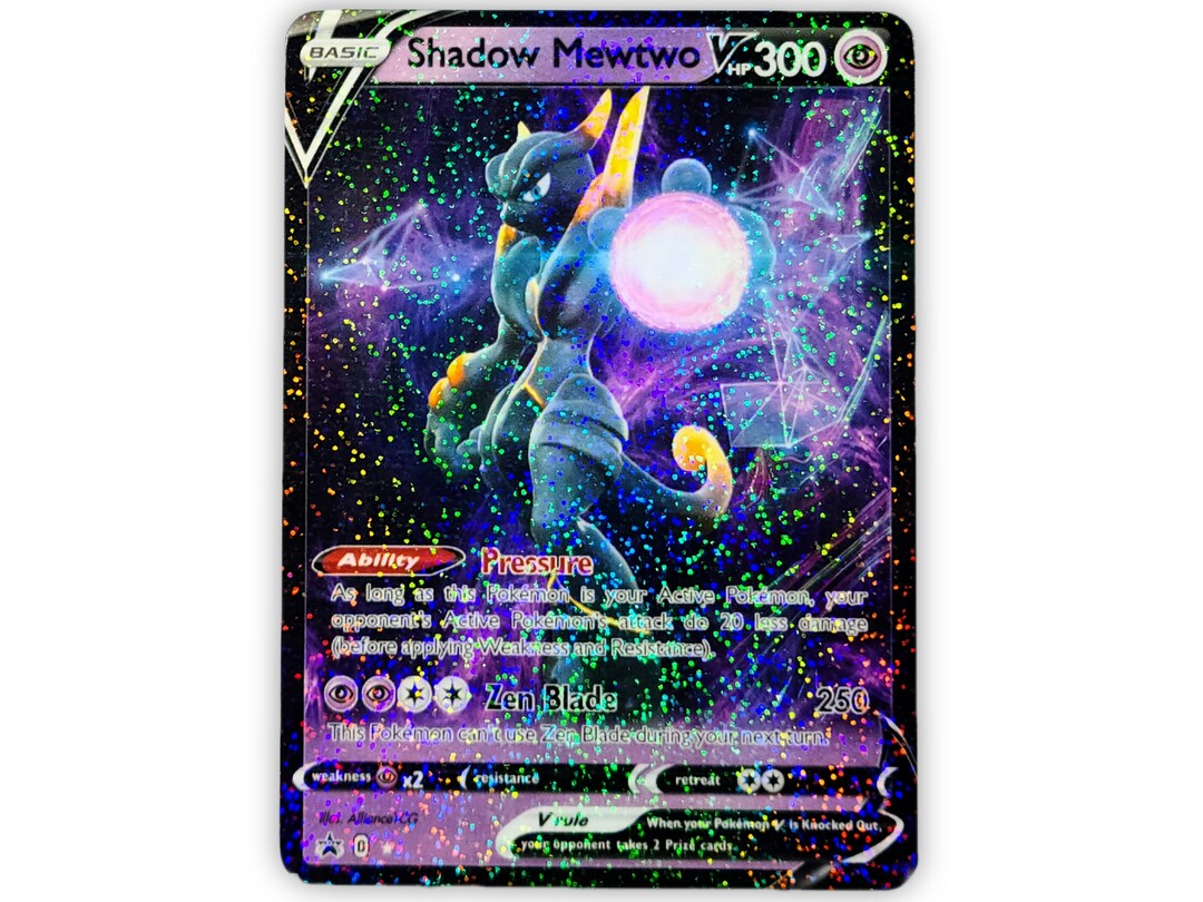 Shadow Mewtwo Variant Gx Custom Pokemon Card Hand Made Proxy