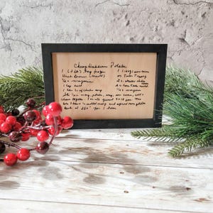 Handwritten Recipe Keepsake Sign | Mother&#39;s Day Gift | Sympathy Gift | Memorial Keepsakes | Handwriting Gift | Condolence Gift | Recipe Gift