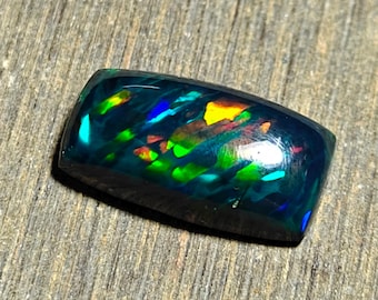 Ethiopian black Opal Cabochon , AAA++ smoked opal jewelry making Used , rare fire opal cabochon unique pattern opal ring making used