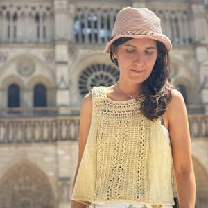 Patrón de punto para camiseta de encaje Kurruf: Top romántico de verano (inglés/español)