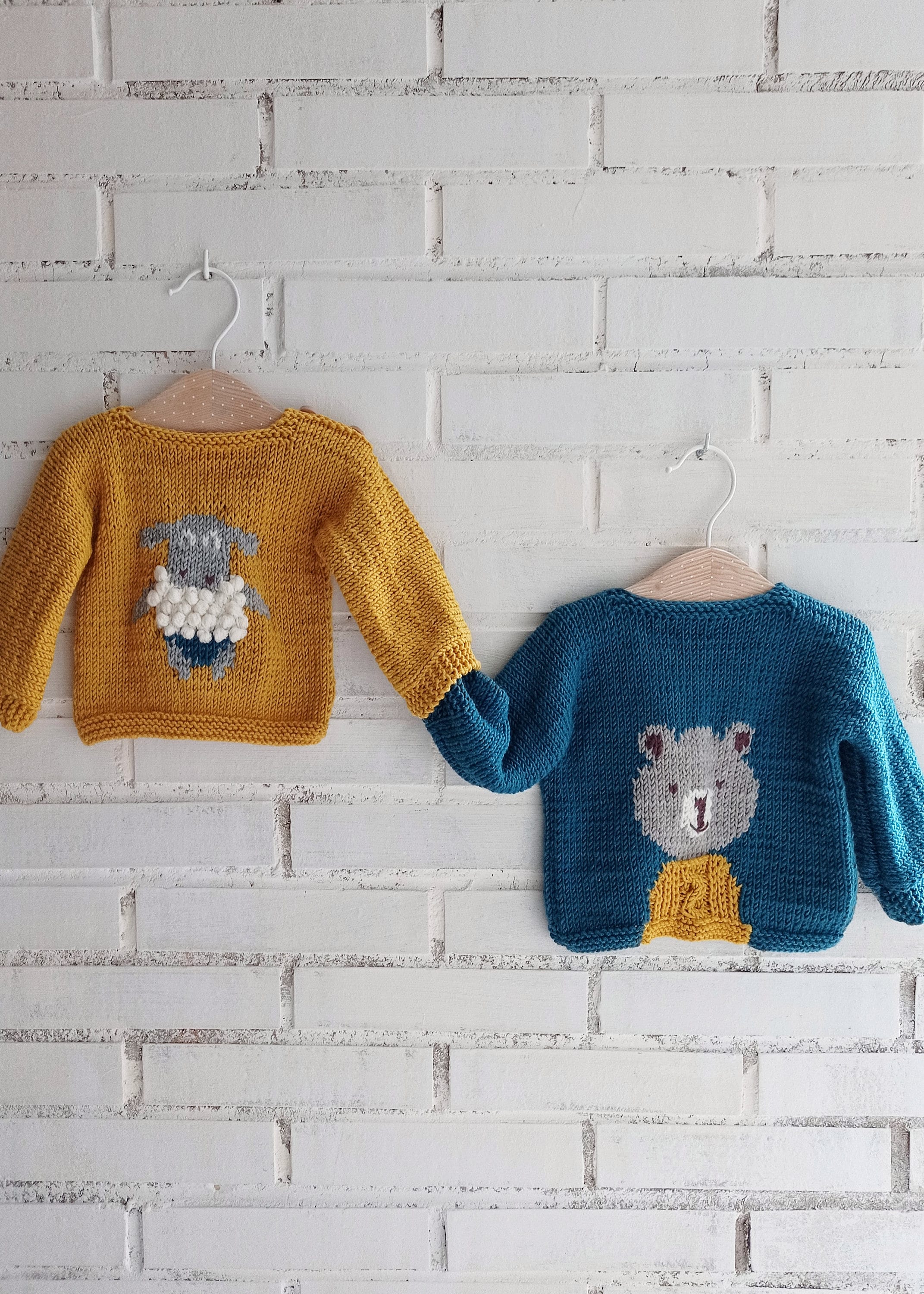 Knitting Pattern (eng) / Patrón De Punto (esp) Baby Teddy Bear Sweater ...