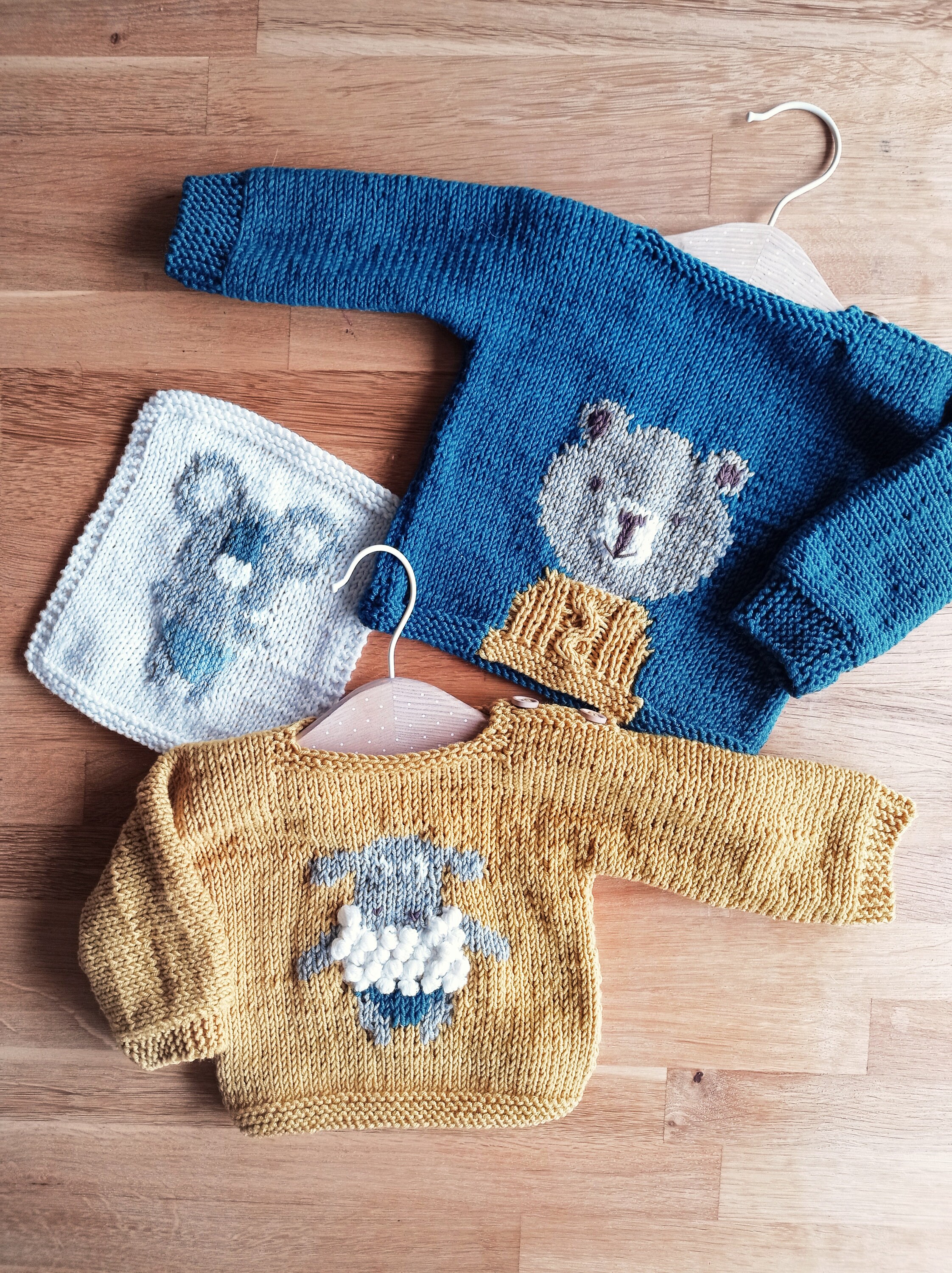 Knitting Pattern (eng) / Patrón De Punto (esp) Baby Teddy Bear Sweater ...