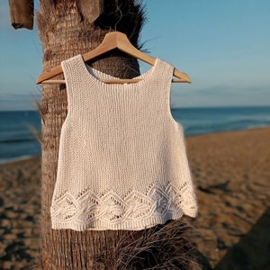 Knitting Pattern Eng / Patrón de punto Esp Camiseta boho. Adulto/adulto. Colección Mini&Me. imagen 6