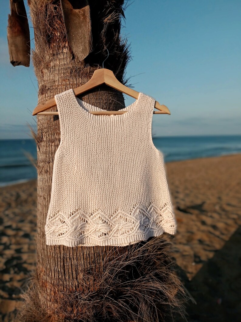 Knitting Pattern Eng / Patrón de punto Esp Camiseta boho. Adulto/adulto. Colección Mini&Me. imagen 6