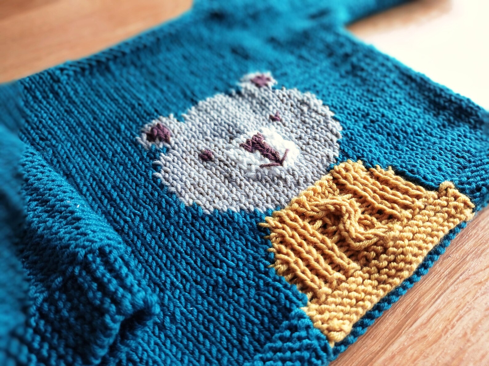 Knitting Pattern (eng) / Patrón De Punto (esp) Baby Teddy Bear Sweater ...