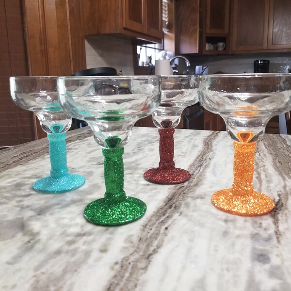 Margarita Hand Painted Glass Set Etsy