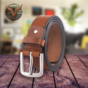 Full Grain Genuine Leather Belts for Men Casual Dress Jeans , Gift for father, men, birthday, boyfriend, Christmas, Vleather-30
