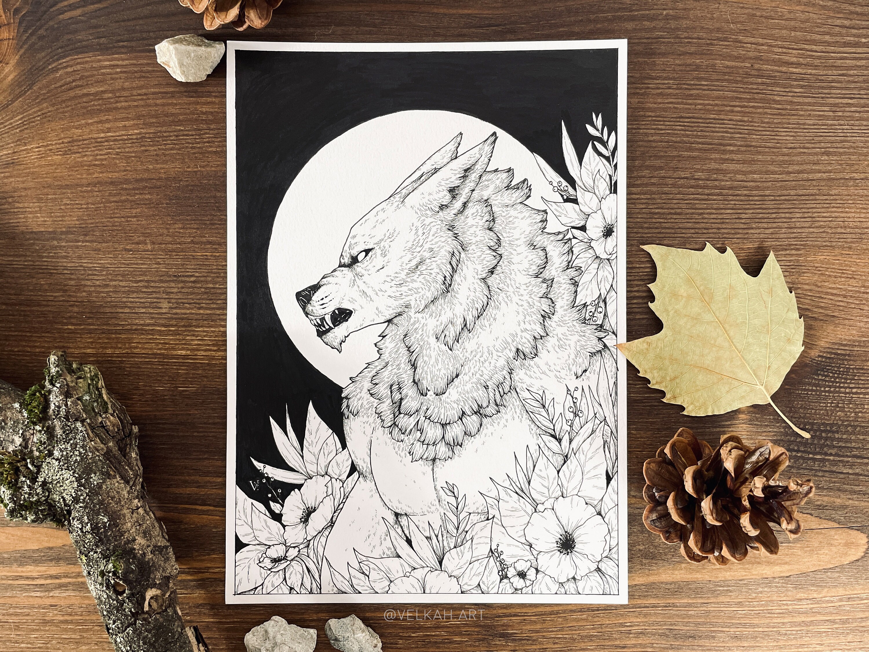Inktober Werewolf A5 Original Illustration