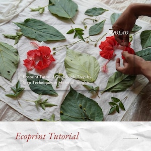 Ecoprint Tutorial Guidebook: Step-by-Step Techniques & Material Insights, Ideal Gift for Creative Artisans Recipe PDF, Link Video by BOOLAO