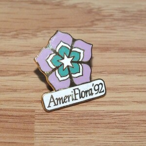 Gold Ton Vintage 1992 AmeriFlora Sammlerstück Reise Souvenir Anstecknadel