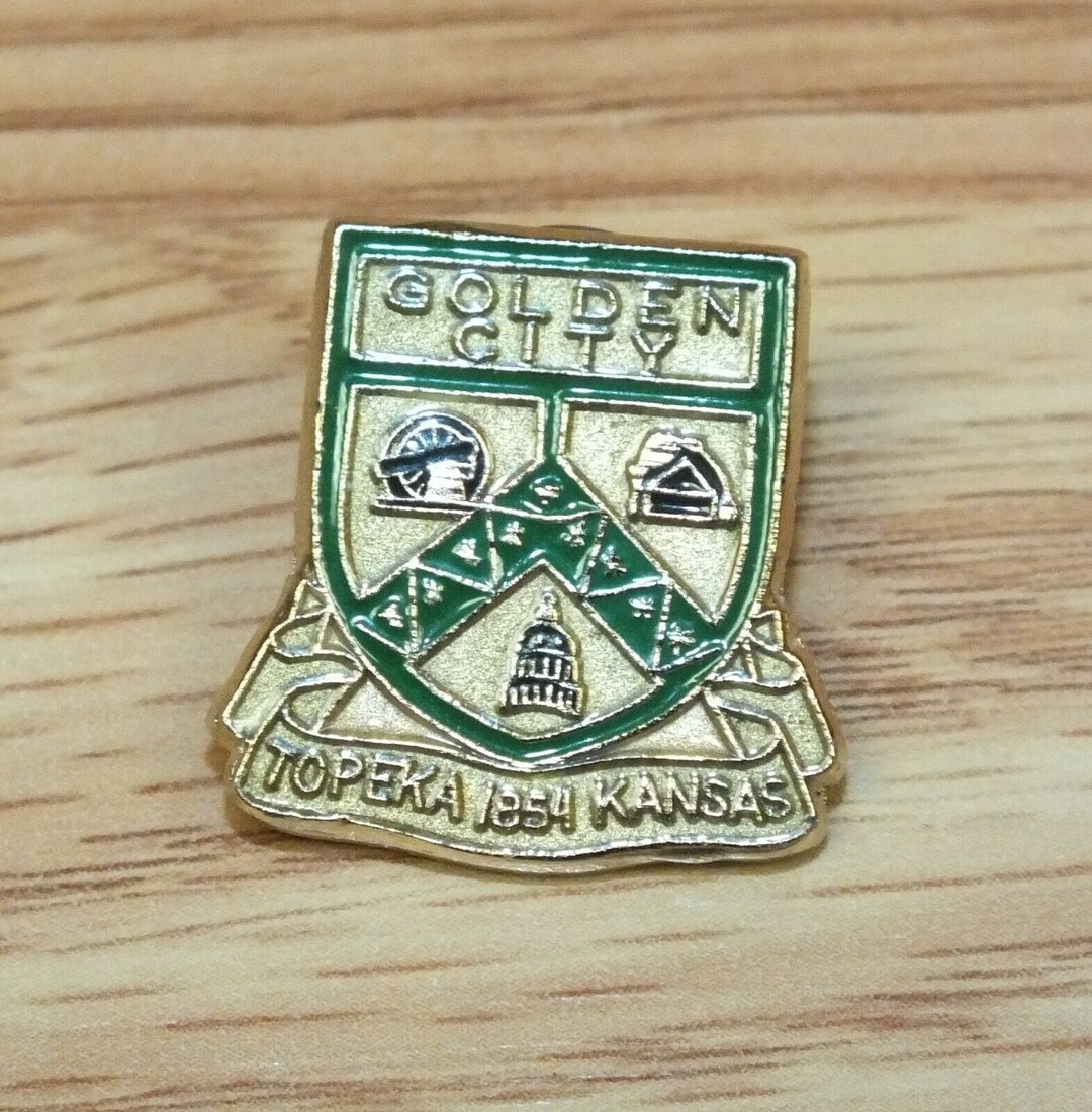 Golden City Topeka 1854 Kansas Sammlerstück Vintage Gold Ton Pin ...
