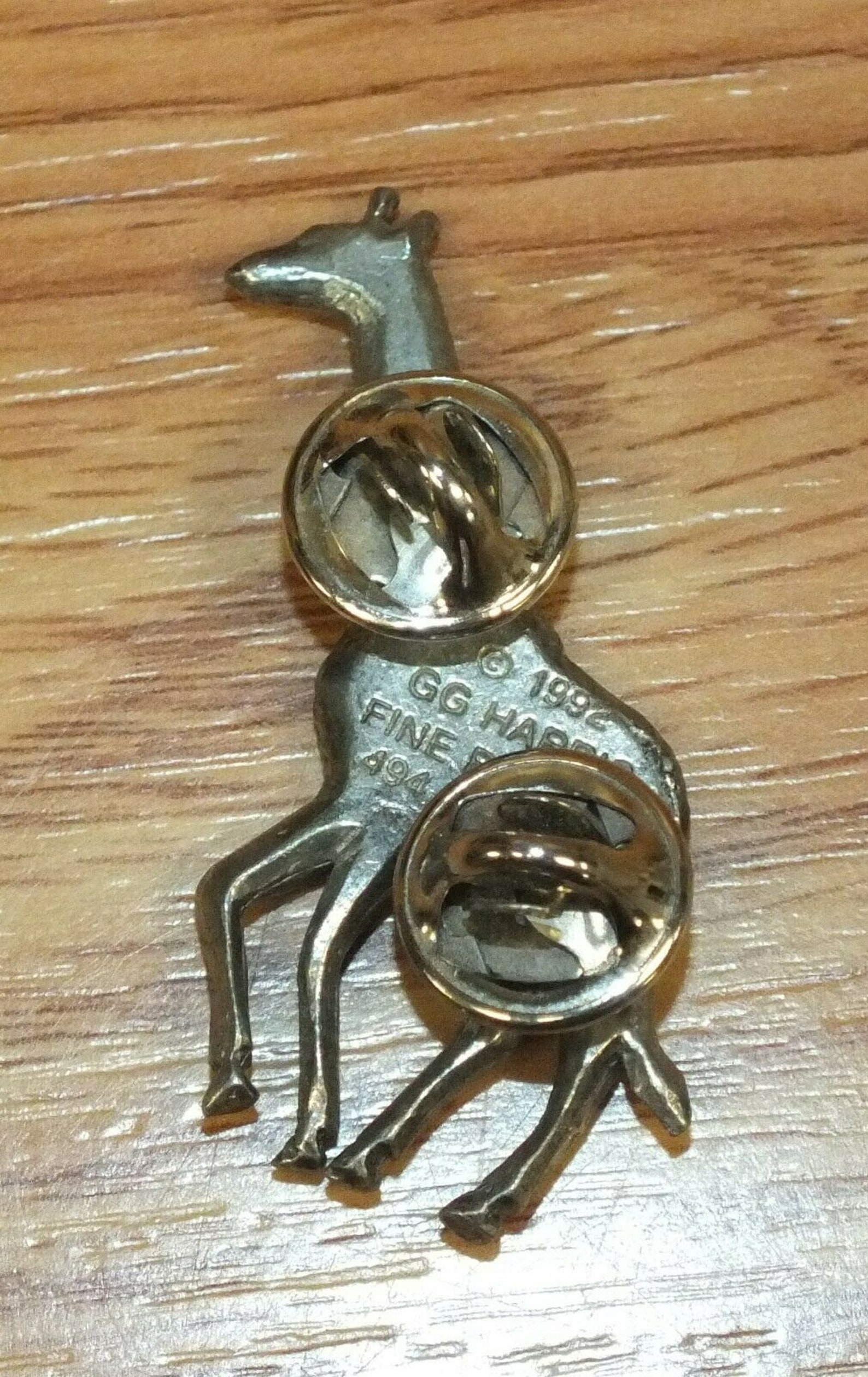 GG Harris Fine Pewter 1993 119 Walley Pin and La Crosse Pin. K