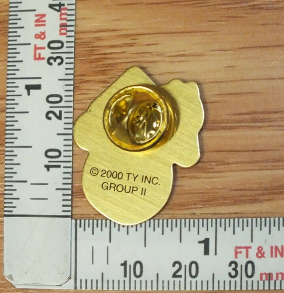 Vintage 2000 TY Teenie Beanie Babies Neon Seahorse McDonald's Lapel Pin View 3