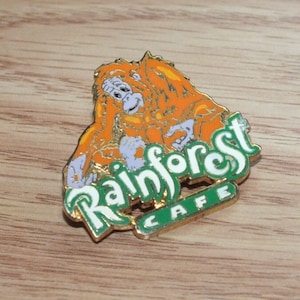 Vintage HTF 1997 Rainforest Cafe Ozzie Gorilla Sammlerstück Anstecker
