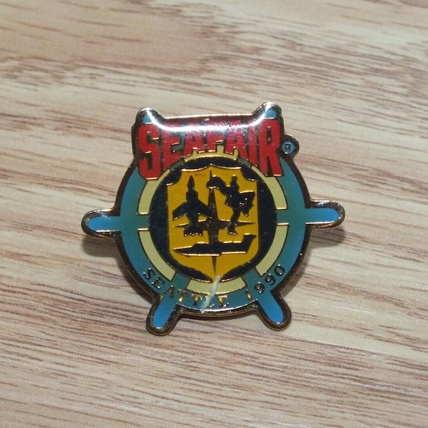 Vintage Enamel Seattle Seafair 1990 Collectible Souvenir Lapel Pin