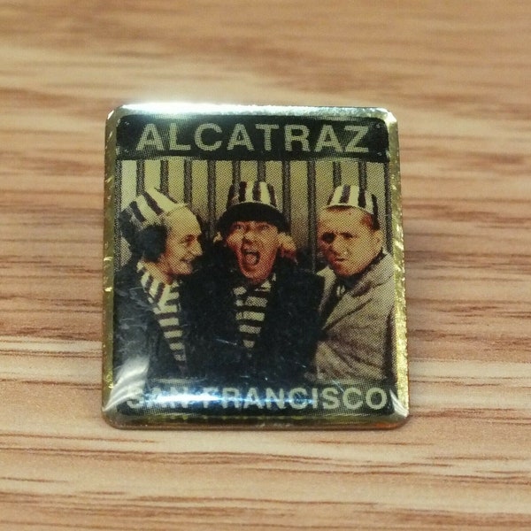 1997 The 3 Stooges Alcatraz San Francisco Collectible Enamel Rare Pin