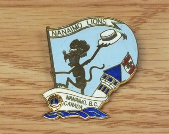 Vintage Nananaimo Canada B.C. Lions Club Collectible Lapel Pin