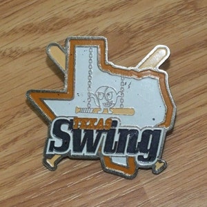 Vintage Texas Swing Collectible Softball / Baseball Souvenir Lapel Pin