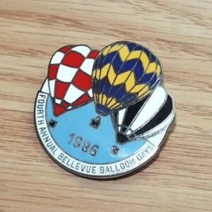 Vintage 1986 Fourth Annual Bellevue Hot Air Balloon Days Collectible Pin