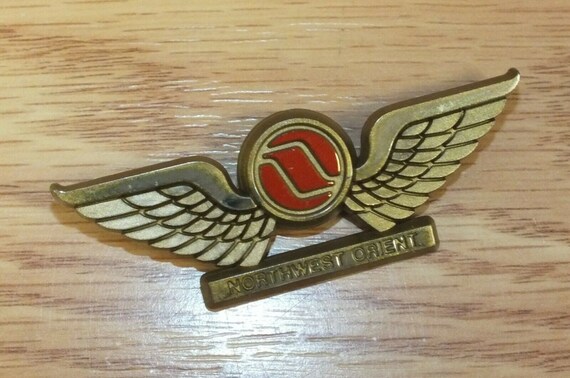 Gold Tone Plastic Northwest Orient Airlines Jr. Pilot Souvenir