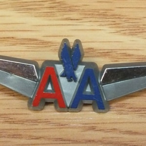 Vintage American Fluglinien Kunststoff Junior Pilot Sammlerstück AA Flügel Anstecknadel