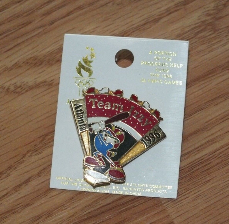 Vintage 1996 Team Izzy Atlanta Olympics Collectible Souvenir Lapel Pin image 1