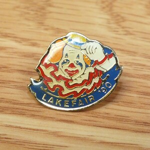 Vintage 1990 Capitol Lakefair Clown Enamel Collectible Pin / Lapel *READ*