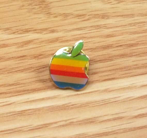 Vintage Apple Macintosh Computer Rainbow Logo Col… - image 1