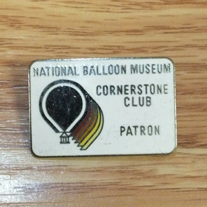 National Balloon Museum Cornerstone Club Patron Collectible Vintage Lapel Pin