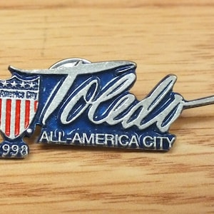 Vintage 1998 All American City Toledo Collectible Metal Lapel Pin