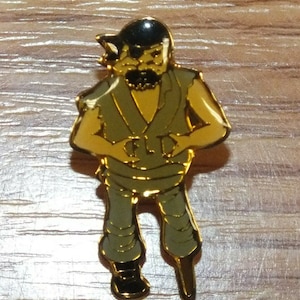 Vintage Emaille FLT Peg Leg Pirat Sammelobjekt Anstecknadel