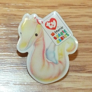Vintage 2000 TY Teenie Beanie Babies Neon Seahorse McDonald&#39;s Lapel Pin