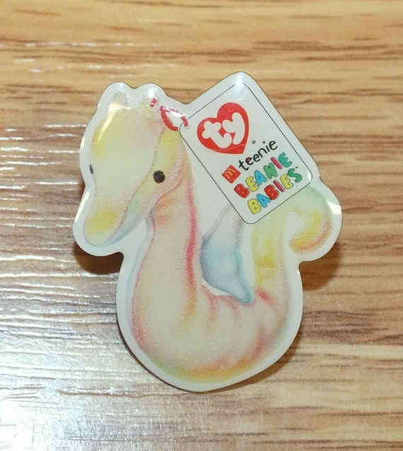 Vintage 2000 TY Teenie Beanie Babies Neon Seahorse McDonald's Lapel Pin