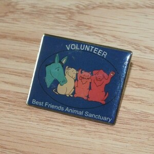 Vintage Best Friends Animal Sanctuary Volunteer Collectible Souvenir Lapel Pin