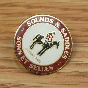 Sounds & Saddles 1983 Ottawa Canada Sons et Selles Collectible Vintage Lapel Pin